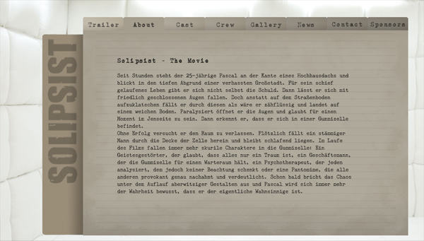 Projekt Solipsist - Website